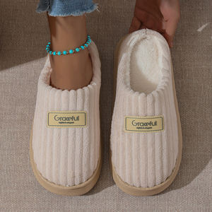 Nouveaux produits en gros : Chaussons d'intérieur à semelle EVA avec doublure en peluche, quantité minimale de commande - Product Image 4