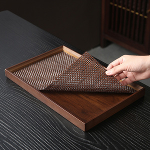 Plateau à manger <span class=keywords><strong>rectangulaire</strong></span> en bois de bambou avec plateau à thé zen poli au <span class=keywords><strong>design</strong></span> japonais - Product Image 2