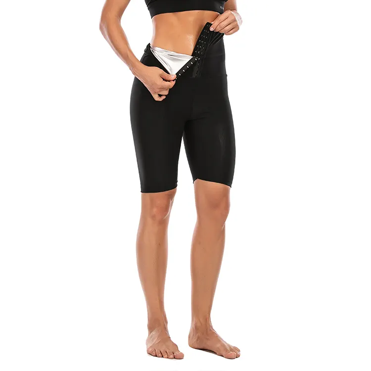 Pantalones de Sauna para mujer, Capris de sudor, Leggings adelgazantes, ropa moldeadora de cintura alta, trajes moldeadores de cuerpo para entrenamiento, novedad