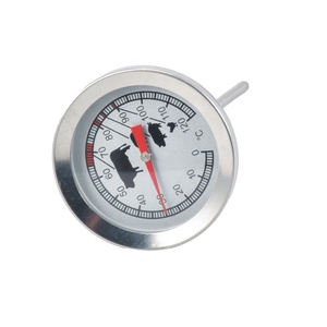 Tudo Aço Inoxidável BBQ Fumante Grill Dial Tipo Bimetálico Termômetro Temperatura Medidor Celsius <span class=keywords><strong>Household</strong></span> Forno Termômetros - Product Image 2