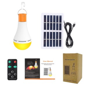 Portable Solar <b>Bulb</b> LED Rechargeable Waterproof Light Camping Tent Emergency Light Rechargeable Outdoor Light - Product Image 4