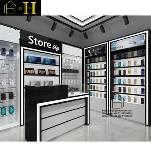 Fabrik Einzelhandel Handy Zubehör Glas Vitrinen für Handy Shop