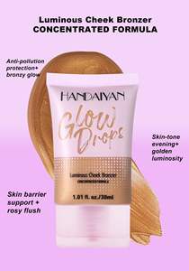 Fond de teint liquide mat perlé imperméable, hydratant, correcteur, couleur bronze blé, or perlé, OEM-ODM pour femmes - Product Image 3