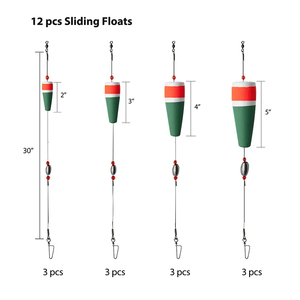 Thiết kế mới EPS bọt popping nút chai nổi Rig Rattle dây thép trọng Float ánh sáng bóng câu cá nổi Bobber câu cá bobbers - Product Image 2