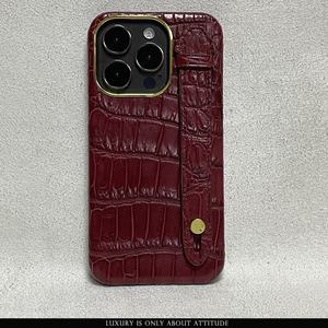 Funda <span class=keywords><strong>de</strong></span> Piel <span class=keywords><strong>de</strong></span> Cocodrilo Auténtica <span class=keywords><strong>de</strong></span> Lujo Exótico para <span class=keywords><strong>iPhone</strong></span> 16 15 14 <span class=keywords><strong>Pro</strong></span> con Correa para el Dedo, Fundas <span class=keywords><strong>de</strong></span> Teléfono 100% <span class=keywords><strong>de</strong></span> Piel para <span class=keywords><strong>iPhone</strong></span> - Product Image 4