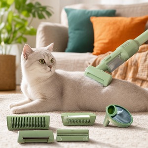 5 in 1 Automatic Pet Grooming Vacuum <b>Brush</b> Cordless Handheld Cat Hair Remover Kit for Home Use S-5696 - Product Image 3