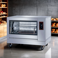Four à rôtir électrique commercial pour poulet, contrôle de la température, rôtissoire rotative pour dinde, équipement de restauration en acier inoxydable ER-266X