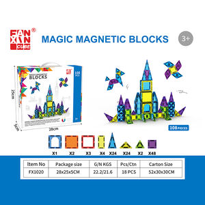 Ensemble de tuiles magnétiques STEM - Château DIY, <span class=keywords><strong>garage</strong></span> à 3 étages avec 12 voitures jouets, OEM disponible, certifié EN71 et ASTM pour les marchés européens/américains - Product Image 4