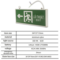 Signal lumineux de sortie LED haut de gamme / premium en anglais et en arabe, lampe indicatrice, lumière d'urgence avec flèche directionnelle