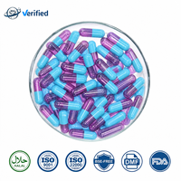 Capsules de gélatine vides OEM pour poudre – Taille standard # 00 Logo et couleur imprimés transparents bleus