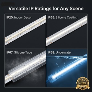 Bande LED COB fine de 8 mm de largeur, 528 LED/m, 12V 24V, sans points, flexible, avec un angle de 180 degrés pour éclairage de profil - Product Image 5
