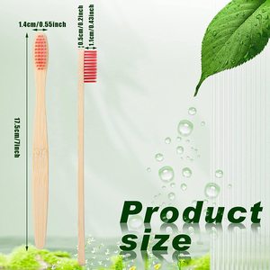 Spazzolini da Denti Ecologici Naturali Morbidi Vegani Organici in Legno Confezionati Singolarmente per Viaggi e Hotel per Adulti - Product Image 2