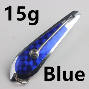 Hameçon de pêche à la traîne en acier inoxydable imprimé de 15 g, grand spoon, appât artificiel dur pour la pêche en eau profonde, <span class=keywords><strong>carpe</strong></span>, métal électro-plaqué - Product Image 6