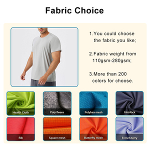 T-shirt de sport à manches courtes pour homme, design simple du col, imprimé, 100% coton biologique, respirant, écologique, séchage rapide - Product Image 3