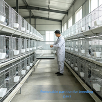 Cage d'élevage de pigeons pliable en métal, nichoir pour oiseaux avec cloison amovible, maison pour volailles avec plateau coulissant