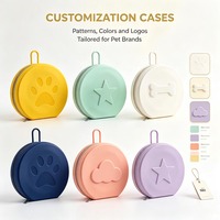 Bols et mangeoires pour animaux de compagnie en silicone OEM/ODM, bol de voyage portable pour animaux de compagnie, bol à nourriture pour chien pliable avec fermeture éclair, bol pour chien pliable rétractable avec fermeture éclair