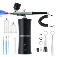 Machine à peinture aérographe rechargeable, portable, sans fil, pour dégradés, nail art, pâtisserie, artisanat, avec compresseur pour salon de maquillage