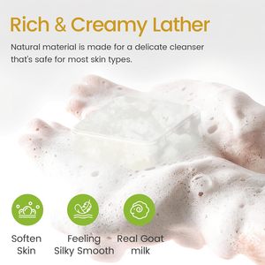 Usine 100g nettoyage de la peau soie protéine Essence savons fabrication <span class=keywords><strong>exfoliant</strong></span> <span class=keywords><strong>savon</strong></span> au <span class=keywords><strong>lait</strong></span> de chèvre - Product Image 4