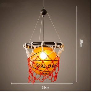 रचनात्मक बच्चों के कमरे की छत दीपक स्थिरता लड़कों बेडरूम बास्केटबॉल फांसी दीपक - Product Image 2