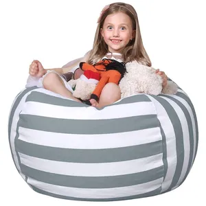 Kids Toy Storage Sofa Bean Bag for Living Room Modern Toy Organizer Ideas Folding Kid Organizer