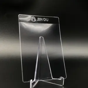 Transparent Clear PVC Semi Rigid Card Holder JO-EY-57 Card Sleeve Holder Saver