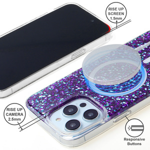 Funda de Teléfono KINGSOUL Ultra-Resistente de TPU+PC con Acabado Brillante y Estilo Lujoso para 15/16/17 Pro Max con Anillo Magnético - Product Image 4