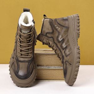 Nouveautés hiver 2025 : Bottes d'hiver pour hommes, décontractées, sportives, d'extérieur, chaudes, doublées de polaire, épaisses, antidérapantes - Product Image 2