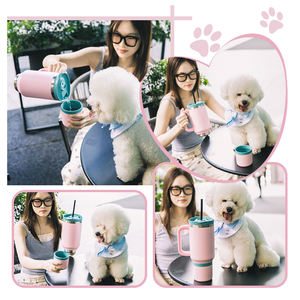 Vaso Térmico de 40oz con Asa y 2 Tapas, Tapa con Pajita Antiderrames, Taza de Viaje para Café de Acero Inoxidable con Aislamiento y Tazón, Apto para Lavavajillas - Product Image 6