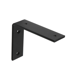 Support mural en L noir JINNATE, équerre en fer de 5 mm d'épaisseur pour support de cloison de meubles - Product Image 5