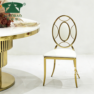 Round <b>Back</b> Stainless Steel Luxury Traditional Wedding Chair - Product Image 1