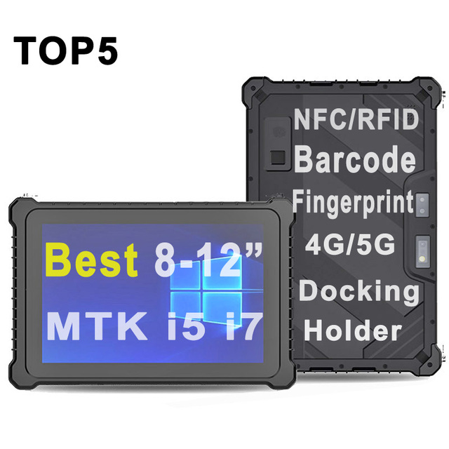8 10 12 Inch Windows Android Linux Rugged Tablet PC with NFC RFID 5G Barcode Fingerprint Scanner RJ45 RS232 Industrial Computer