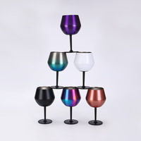 Nouvel Arrivage – Verre à Vin en Acier Inoxydable 14oz avec Base Mobile, Gobelet de Voyage Robuste Anti-Chute, Tasse Transparente Idéale pour Fêtes et Cadeaux