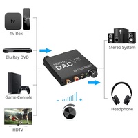 Convertisseur audio numérique optique vers analogique Xput DAC, coaxial Toslink vers RCA L R 3.5MM, convertisseur audio pour téléviseur, haut-parleur, amplificateur