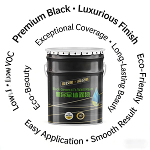 Revestimiento Interior Negro Puro a Base de Agua, Inodoro, Resistente a los Álcalis, Antimoho, Pintura de Pared Negra de Alta Calidad y Larga Duración - Product Image 2