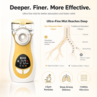 Nouveaux nébuliseurs au design innovant, inhalateur électrique, brumisateur numérique, nébuliseur portable silencieux pour bébé, nébuliseur pour l'asthme