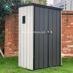 Moderne 5ft Tuin Verticale Kast Buiten Eenvoudig Te Monteren Hdpe Tuinieren Benodigdheden Duurzame Dubbele Deur Opslag Oplossing