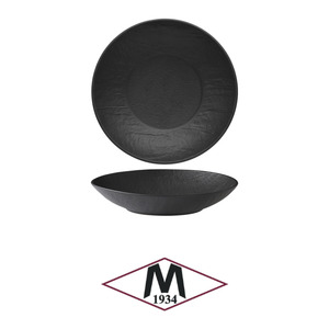 Erosion Gourmet Deep <b>Plate</b> <b>Black</b> 27 cm Stone Effect Porcelain M1934 - Product Image 4