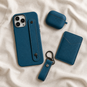 Custodia per telefono in vera pelle con cinturino da polso, texture martellata, doppio rivetto, fodera in microfibra, anti-caduta, sottile, per <span class=keywords><strong>iPhone</strong></span>, OEM di fabbrica - Product Image 4