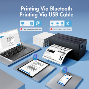 <b>Thermal</b> <b>Label</b> <b>Printer</b> Portable No Ink Required 4x6 Small Business WiFi BT High Speed Express Airway Bill in Stock - Product Image 3