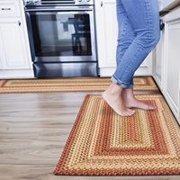 Soft Polypropylene Braided Colourful Kitchen Rugs Home Kitchen Room Floor Mats