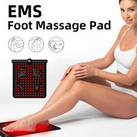 Rotlichttherapie EM S Fußmassagematte mit Kabelloser Fernbedienung, Tragbar, Faltbar, Wiederaufladbare Lithium-Batterie, Akupunkturpunkt CE