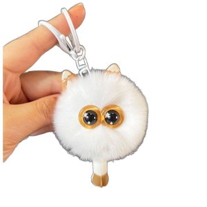 Faux doux Rex lapin fourrure en peluche <span class=keywords><strong>chat</strong></span> <span class=keywords><strong>pompon</strong></span> chaton Pom Pom poupée <span class=keywords><strong>porte</strong></span>-clés pour femmes fille sac breloque <span class=keywords><strong>porte</strong></span>-clés jouets pendentif accessoires - Product Image 5