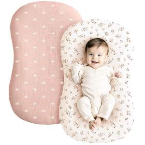 Ensemble de <span class=keywords><strong>lit</strong></span> pour bébé en coton mousseline, 2 pièces, lavable, anti-pression, housse amovible - Product Image 4