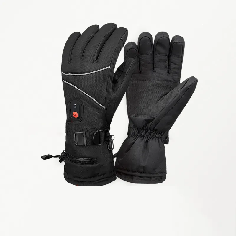 Guantes de esquí para correr con calefacción recargables a prueba de agua, guantes calentadores de manos eléctricos, guantes calefactores eléctricos de invierno