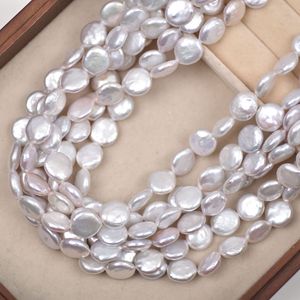 Perle d'eau douce naturelle blanche, forte et légère, de style baroque, presque ronde, 12 mm, pour la création de bijoux faits main - Product Image 1