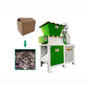 Máquina trituradora de dos ejes para reciclaje de neumáticos de plástico, 400-800 kg/h