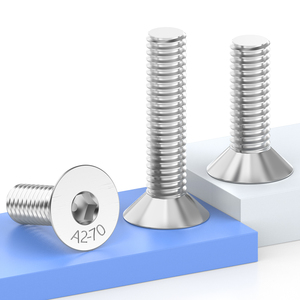 304 Stainless Steel Countersunk Head Socket Cap <b>Screws</b> M2 M3 M4 M5 M6 M8 M10 M12 <b>Flat</b> Head Bolts - Product Image 1