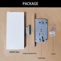 Serrure magnétique silencieuse BBDHOME Security Room pour porte en bois, modèle 8550, nickel satiné