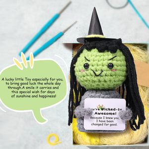 <span class=keywords><strong>Muñeca</strong></span> <span class=keywords><strong>de</strong></span> Ganchillo Bruja Malvada Verde, Mercancía <span class=keywords><strong>de</strong></span> Bruja Malvada, Muñecas Divertidas y Positivas <span class=keywords><strong>de</strong></span> Bruja Malvada, Regalos <span class=keywords><strong>de</strong></span> Bruja Malvada para Mujeres, Adorno <span class=keywords><strong>de</strong></span> Bruja Malvada - Product Image 5
