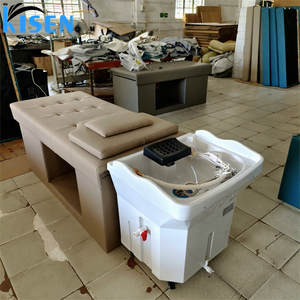 Lavabo para Champú Kisen Popular, Lavabo Personalizado para Spa Capilar, Camilla de Masaje Tailandés, Cama para Lavar el Cabello, Muebles de Salón sin Tuberías - Product Image 1